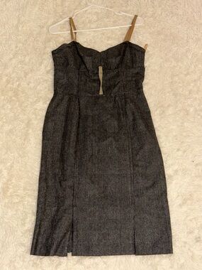 D&G charcoal Sheath Dress with Contrast Straps